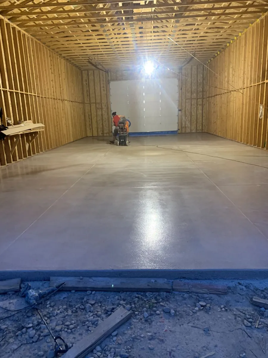 Warehouse slab prepared ahead of an industrial floor coating